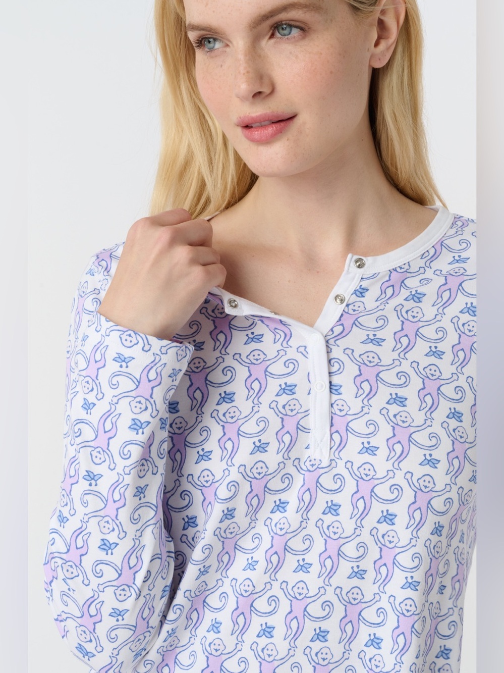 Roller Rabbit Lavender Monkey Pajamas - Picture 3 of 11